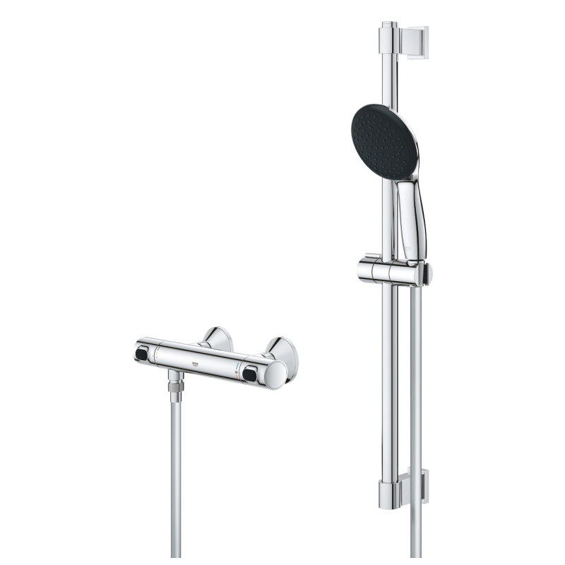 Grohe Precision Flow Termosztátos Zuhanycsaptelep zuhanyszettel 34800001