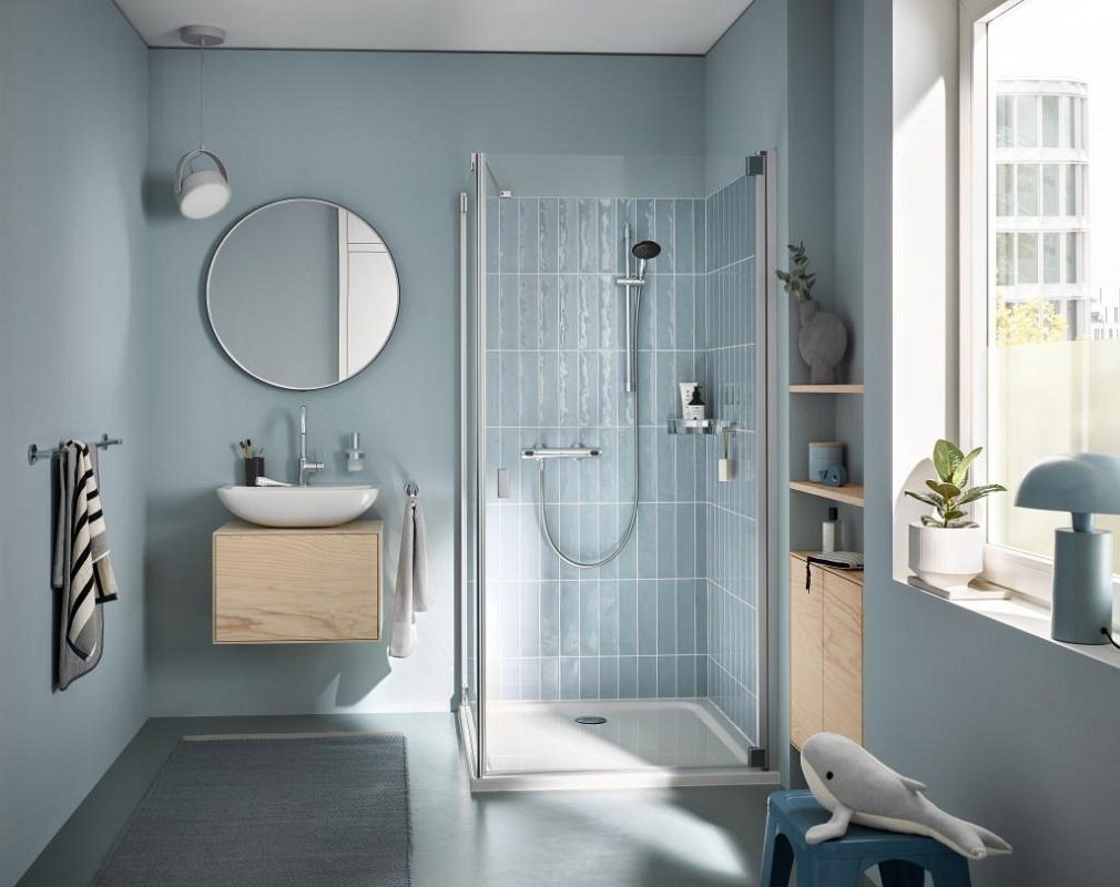 Grohe Precision Flow Termosztátos Zuhanycsaptelep zuhanyszettel 34800001