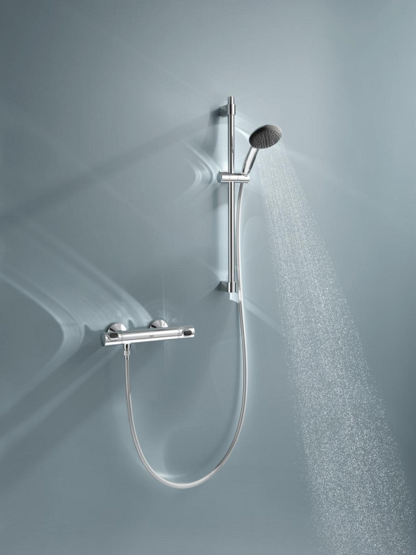 Grohe Precision Flow Termosztátos Zuhanycsaptelep zuhanyszettel 34800001