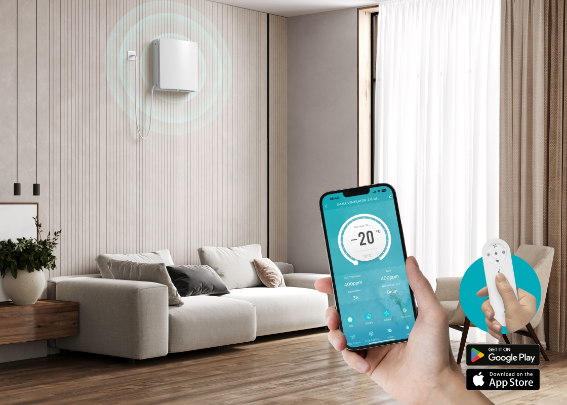 Holtop/Airwoods AV-TTW5-W Decentralizált hővisszanyerős helyiségszellőztető