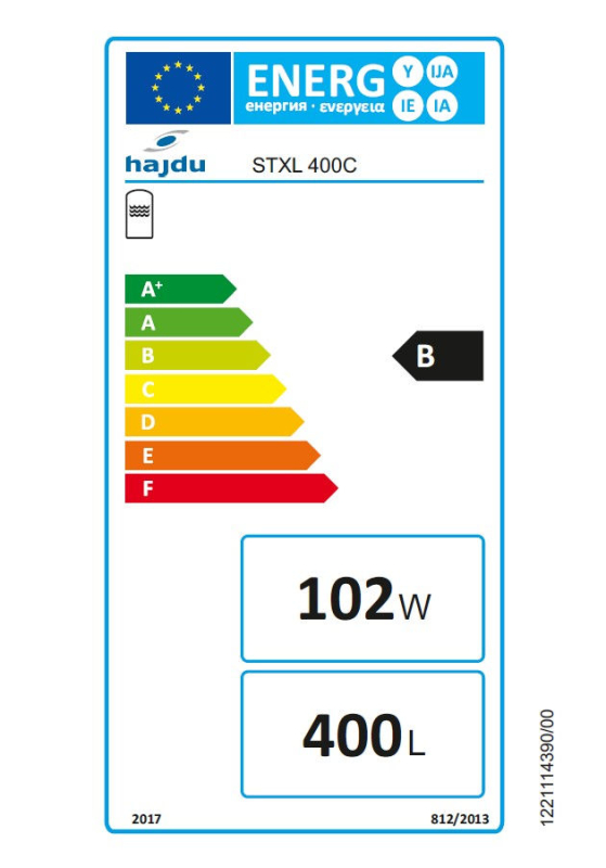 Hajdu STXL 400C Indirekt fűtésű forróvíztároló
