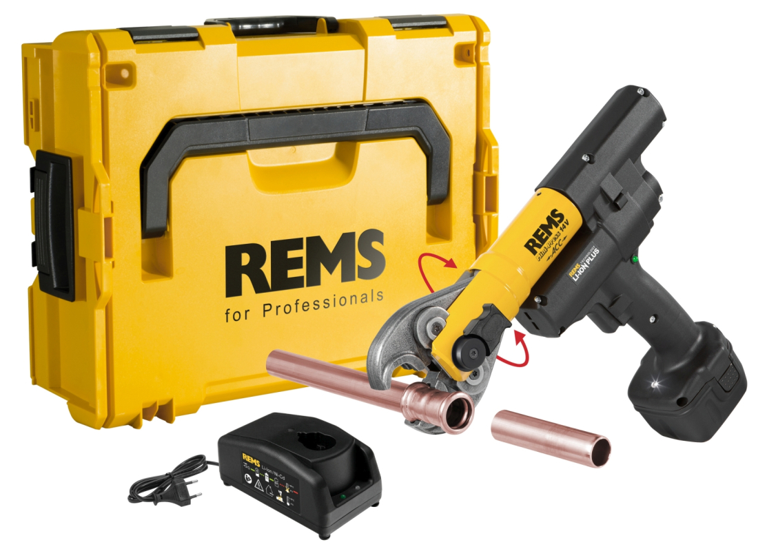 REMS Mini-Press 14V ACC Akkumulátoros radiálprés Alapkészlet