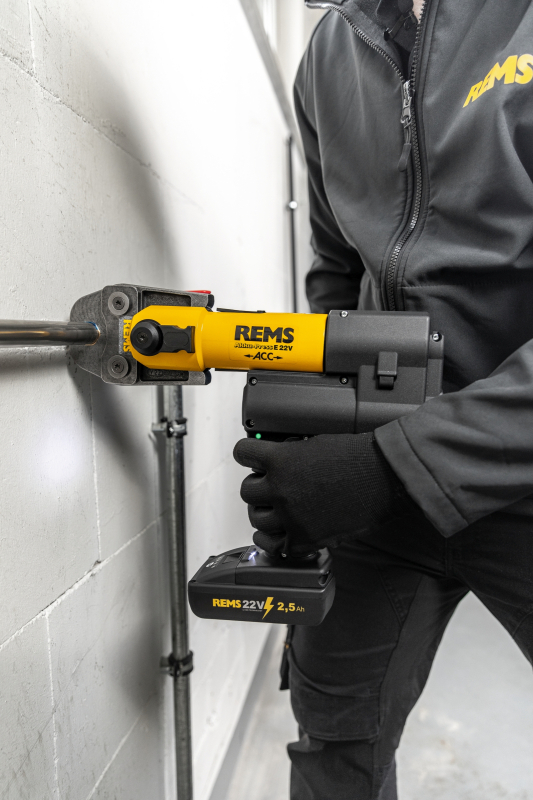 REMS Akku-Press E 22V ACC Akkumulátoros radiálprés alapkészlet