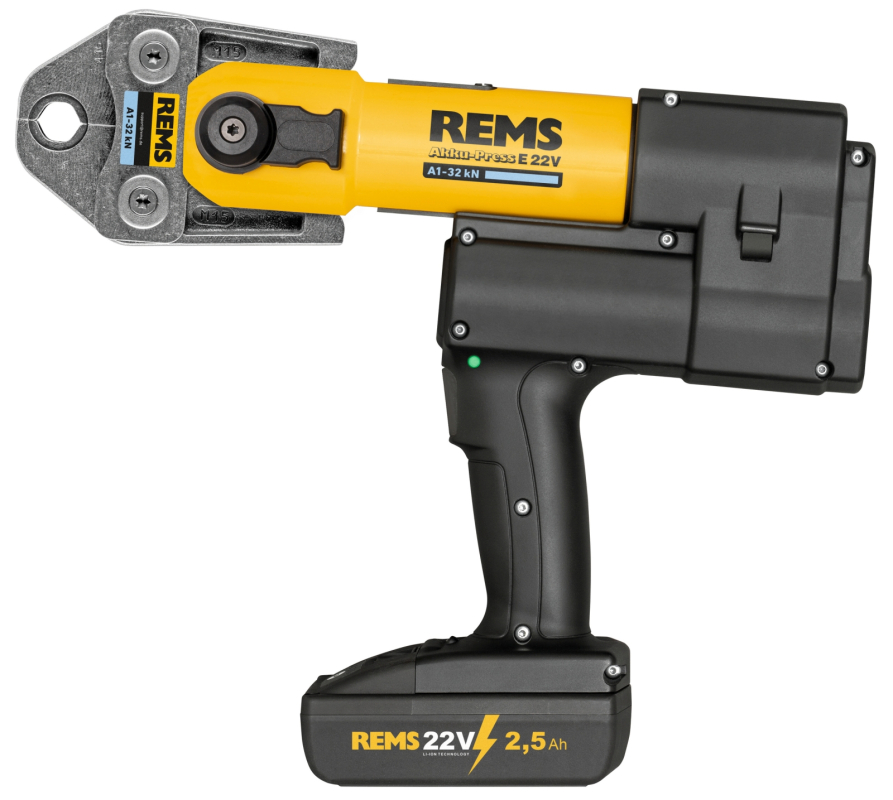 REMS Akku-Press E 22V ACC Akkumulátoros radiálprés alapkészlet