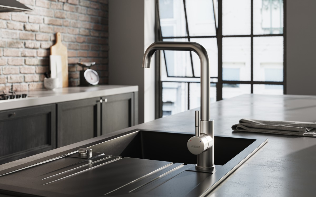 Ferro Camiro Inox konyhai csaptelep Inox acél