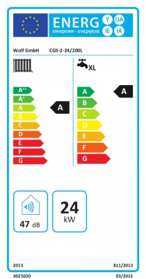 Wolf CGS-2 24/200 Álló kondenzációs beépített rétegtárolós gázkazán