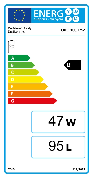 Drazice OKC 100 1m2 Fali 1 hőcserélős indirekt tároló elektromos fűtőbetéttel