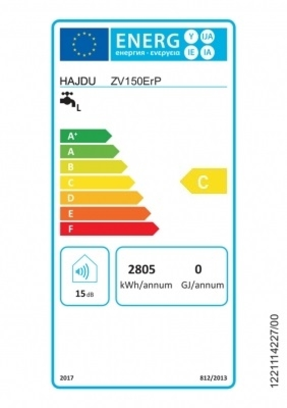Hajdu ZV 150 ErP Villanybojler 150 literes