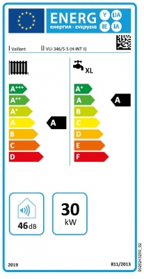 Vaillant ecoTEC plus VUI II 346/5‑5 (H-INT II) Fali kondenzációs beépített rétegtárolós gázkazán