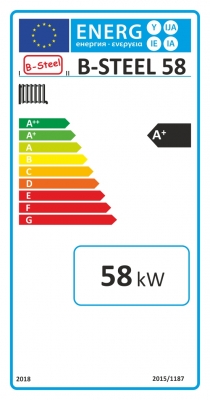 B-Steel 58 kW Faelgázosító kazán