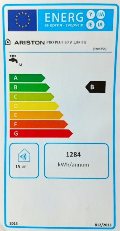 Ariston Pro Plus 50 V EU 1,8 kW-os Villanybojler Eco Funkcióval
