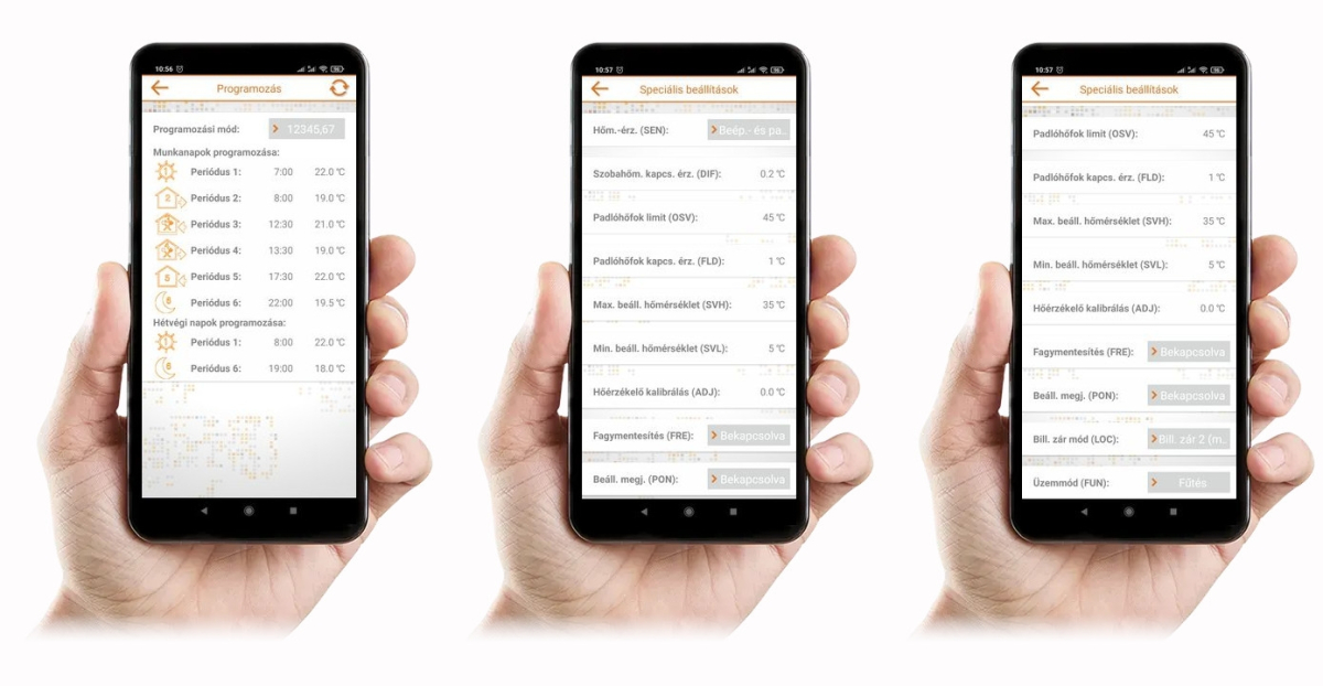 Computherm E300 Wifi programozható szobatermosztát radiátoros- és padlófűtési rendszerekhez