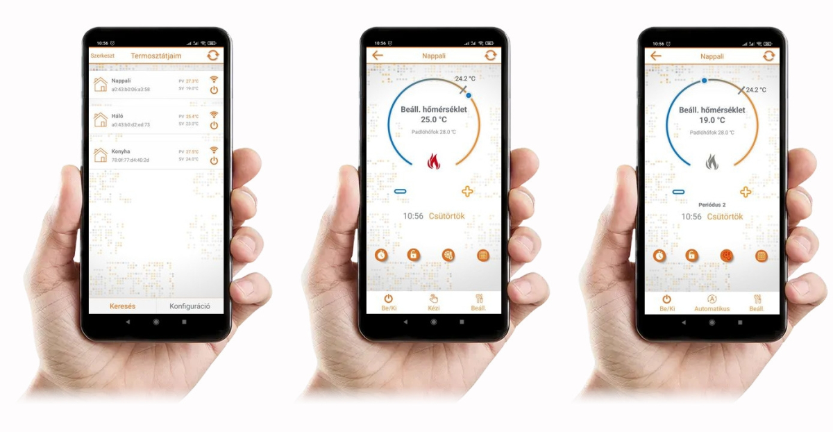 Computherm E280 Wifi programozható szobatermosztát fűtési vagy hűtési rendszerek vezérlésére