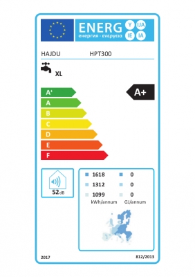 Hajdu HPT 300 Hőszivattyús forróvíztároló előre programozható Smart vezérléssel