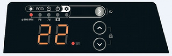 Atlantic F125 D 2500 W Elektromos konvektor falra szerelhető kivitel programozható LCD kijelzős termosztáttal dugvillával