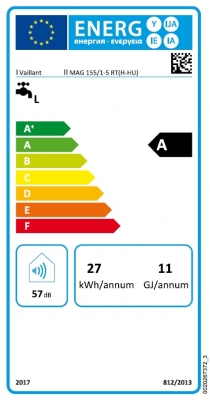 Vaillant turboMAG 155/1-5 RT (H-HU) átfolyós gáz vízmelegítő