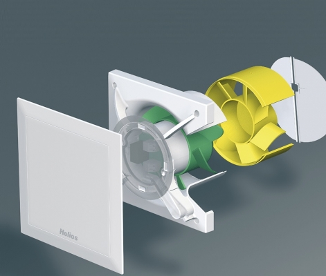 Helios M1/100 N/C MiniVent Kisventilátor késletető és ütemadó relés visszacsapószeleppel (H00006172)