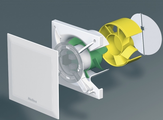 Helios M1/120 F MiniVent Kisventilátor páratartalom érzékelős visszacsapó szeleppel (H00006364)