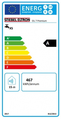 Stiebel Eltron EIL 7 Premium Elektromos átfolyós vízmelegítő 6,5 kW elektronikusan vezérelt