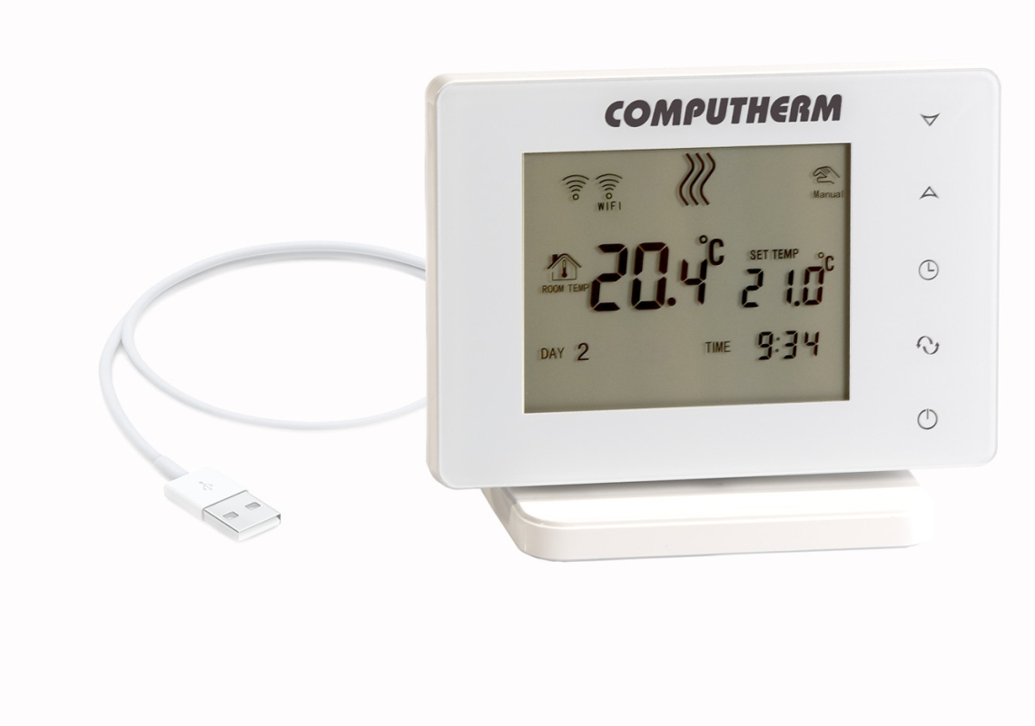 Computherm E400RF Wifi termosztát vezeték nélküli érintőgombos vezérlővel