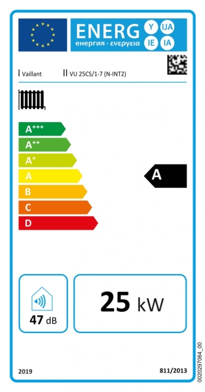 Vaillant ecoTEC exclusive IoniDetect VU 25 CS/1-7 (N-INT2) Fali kondenzációs fűtő gázkazán