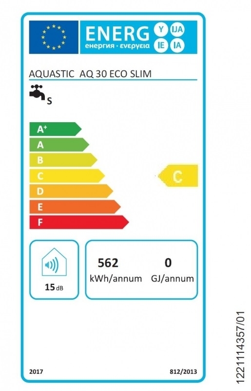 Aquastic (Hajdu Gyártmány) AQ Eco Slim 30 Villanybojler keskeny kivitel