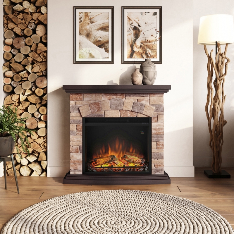 TAGU Tori Elektromos kandalló krém köves színű burkolattal (FM466-CR1)