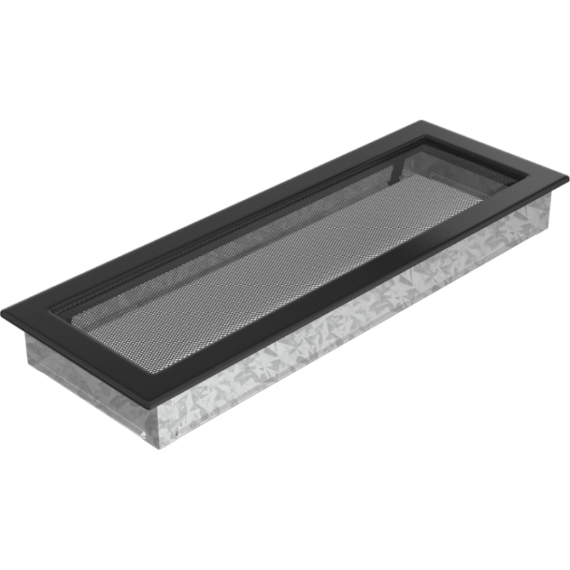 Kratki 17x49 cm Egyszerű szellőzőrács fekete
