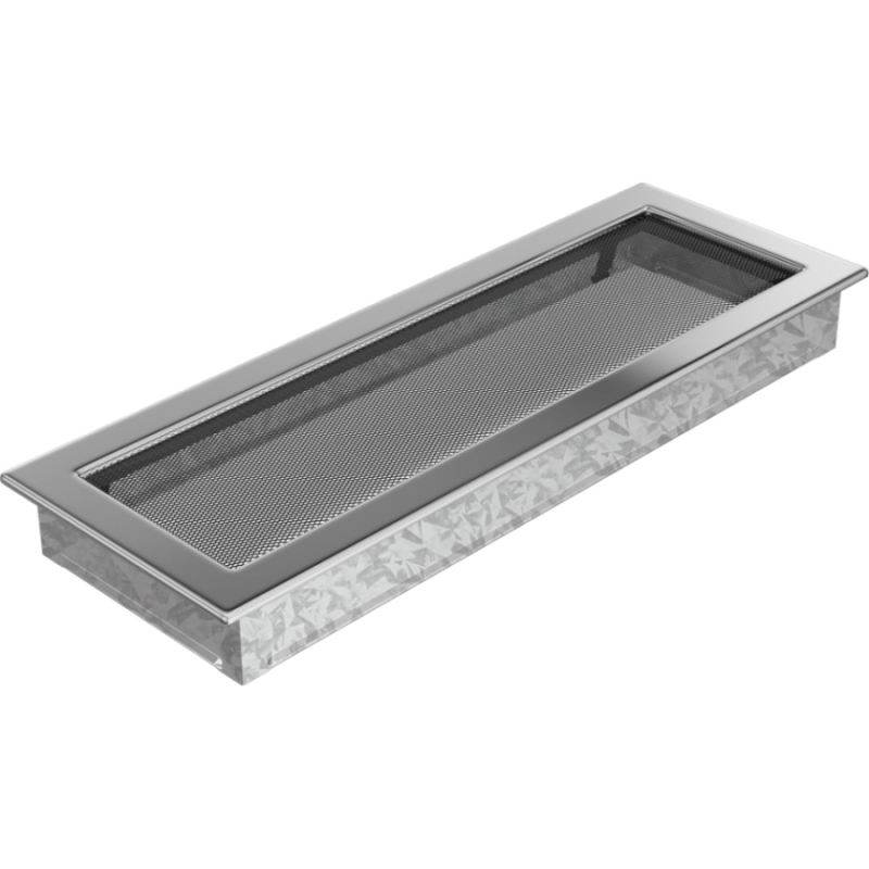 Kratki 17x49 cm Egyszerű szellőzőrács nikkel