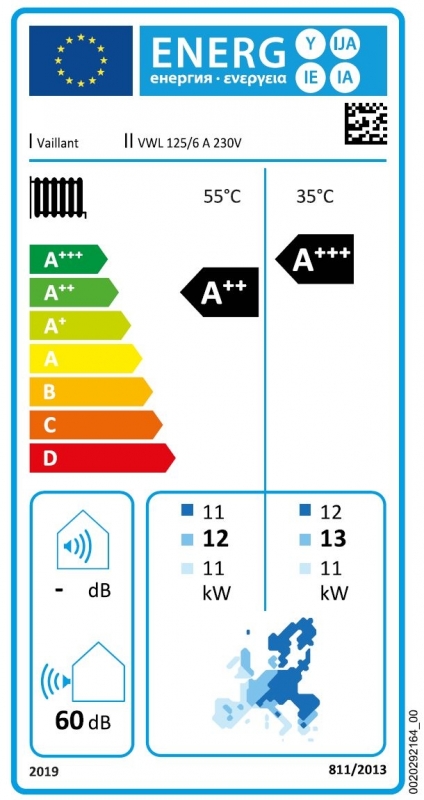 Vaillant aroTHERM plus VWL 125/6 A 230 V Monoblokkos levegő-víz hőszivattyú 1 fázisra