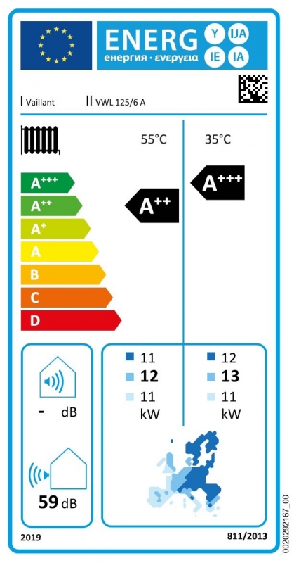 Vaillant aroTHERM plus VWL 125/6 A 400 V Monoblokkos levegő-víz hőszivattyú 3 fázisra