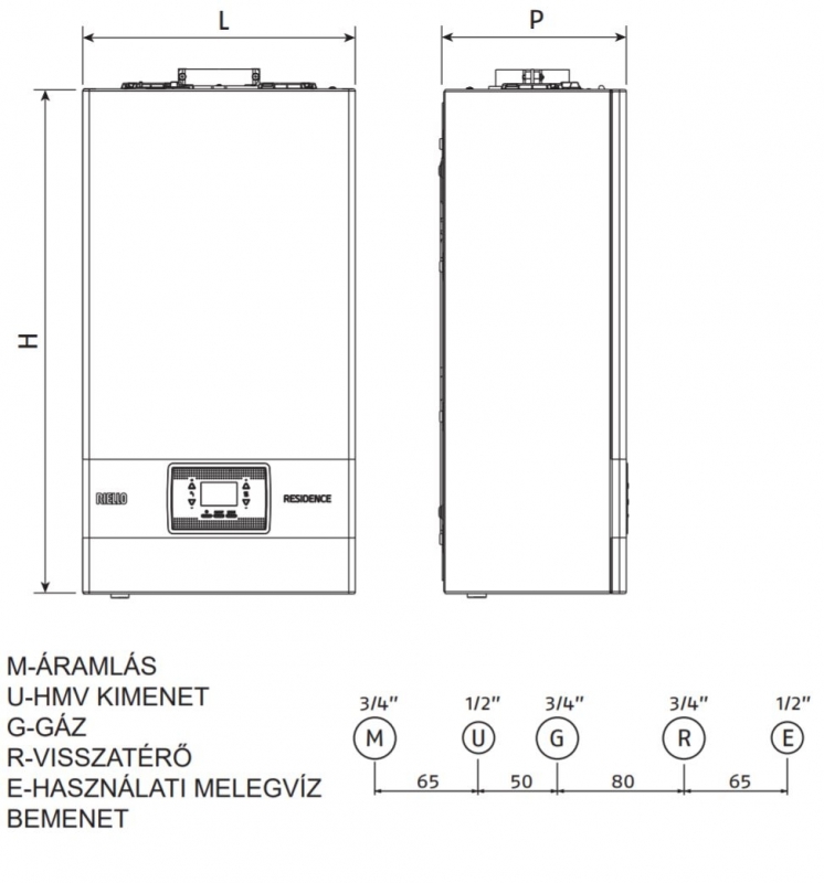 Riello Residence 35 IS MTN Fali kondenzációs fűtő gázkazán