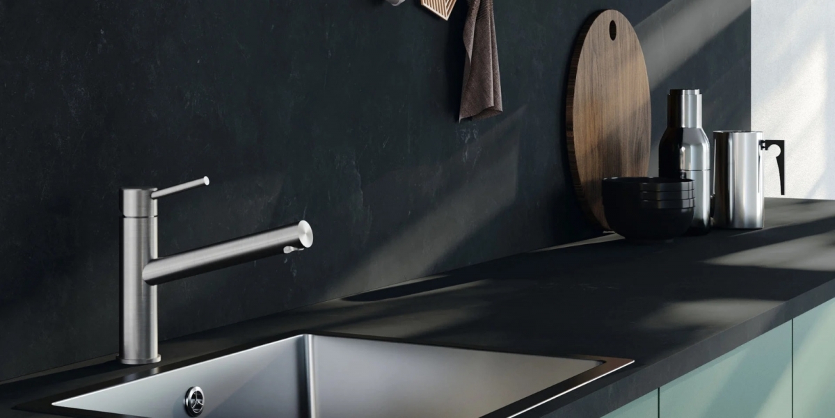 Kludi STEEL Álló mosogató csaptelep nemesacél csaptesttel 44850F860