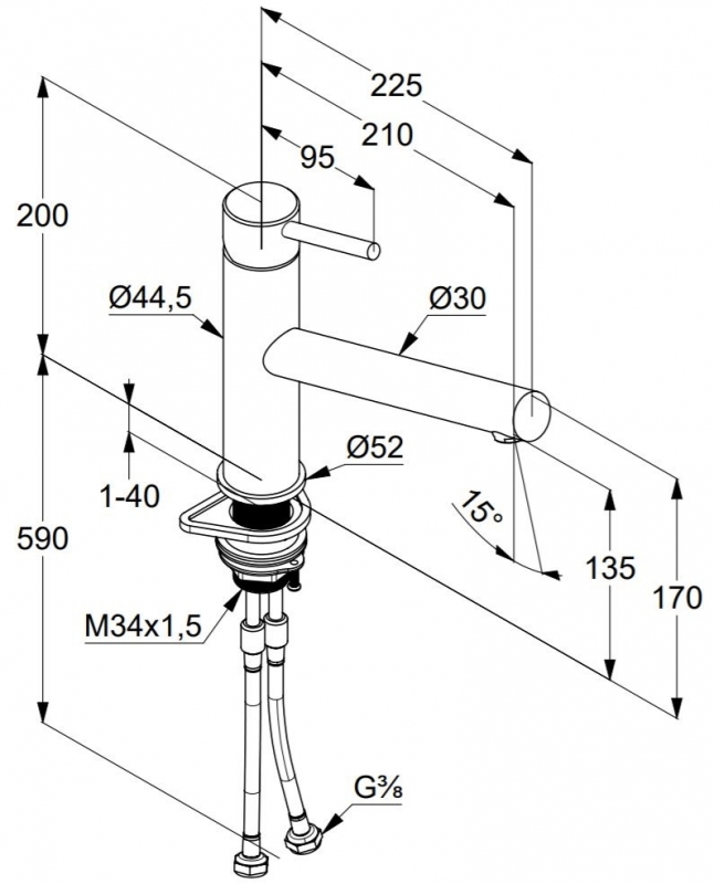 Kludi STEEL Álló mosogató csaptelep nemesacél csaptesttel 44850F860