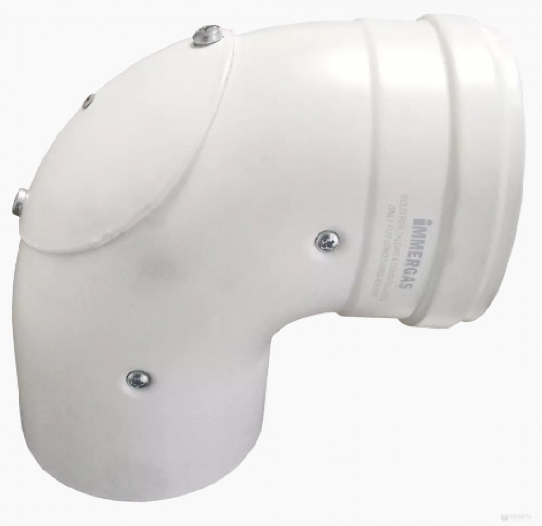 Immergas 80/125 mm könyök idom nyitható vizsgáló nyílással 3.022988