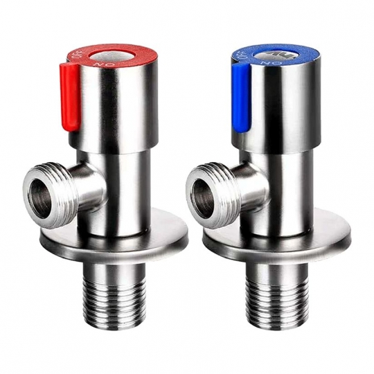 Slovarm rozsdamentes acél sarokszelep készlet kerámia szelepfelsőrésszel 1/2-1/2 400261