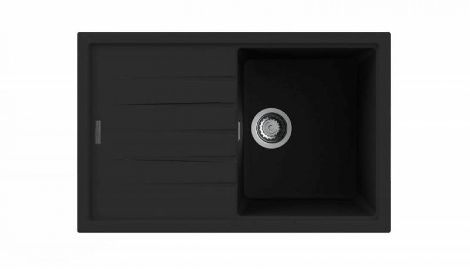 Nodor NorGranite 78.50 1B 1D BK Gránit Mosogatótálca csepegtetővel fekete 4058