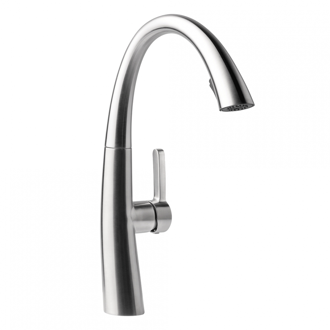 Slovarm Sibela mosogató csaptelep, rozsdamentes acélból, forgatható kifolyócsővel 486002