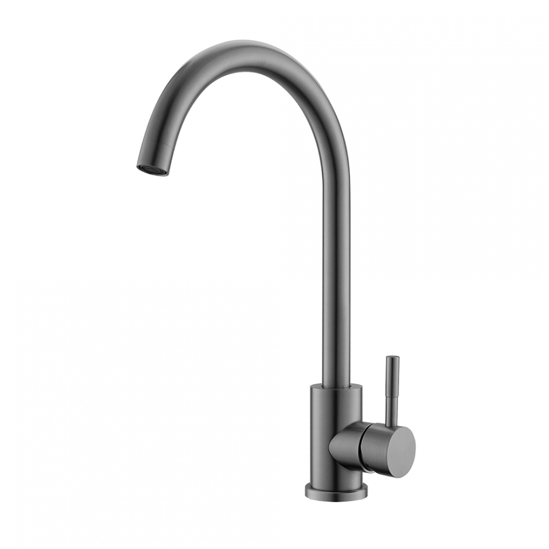 Slovarm Sibela mosogató csaptelep, rozsdamentes acélból, forgatható kifolyócsővel szürke 486008