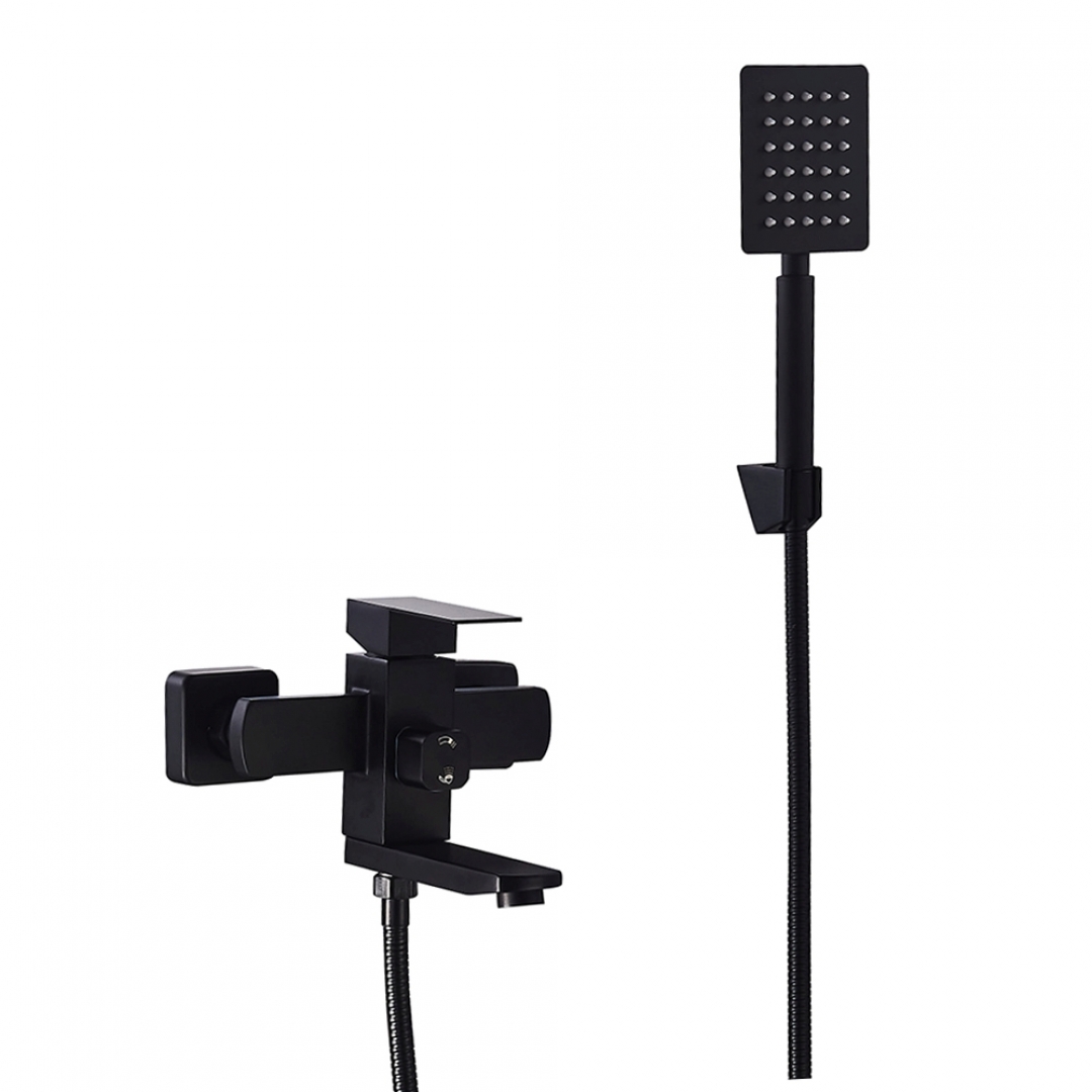 Slovarm Sibela kádtöltő csaptelep zuhanyszettel fekete 486202