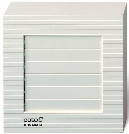 Cata B-10 MATIC Timer Kisventilátor utószellőztető funkcióval és automata zsaluval