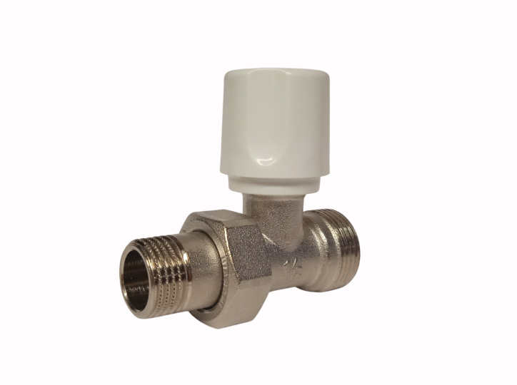 Bianchi egyenes radiátorszelep 1/2 külső menetes eurokónuszos