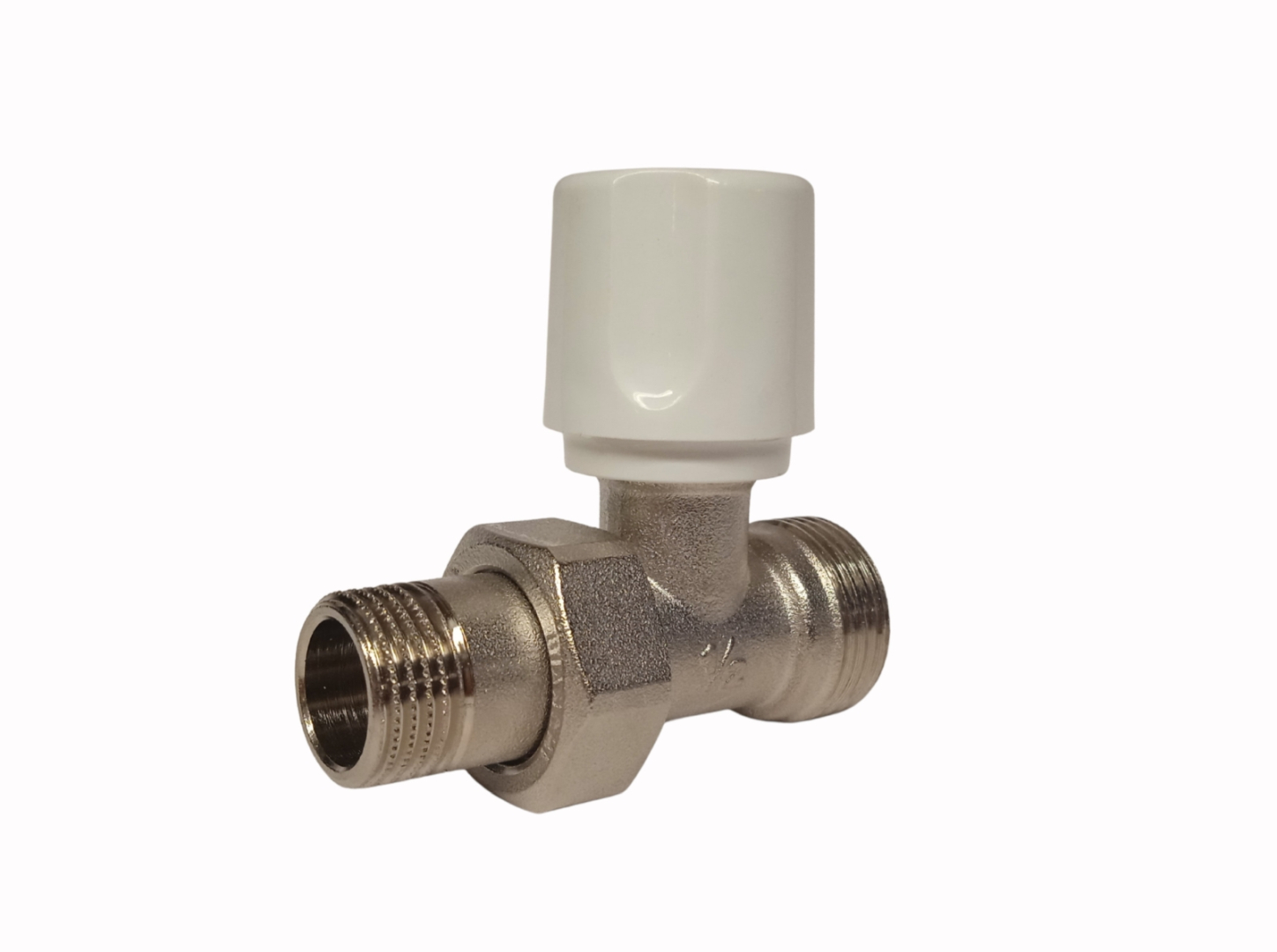 Bianchi egyenes radiátorszelep 1/2 külső menetes eurokónuszos