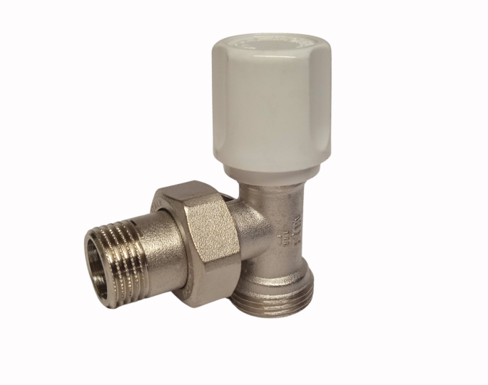 Bianchi sarok radiátorszelep 1/2 külős menetes eurokónuszos