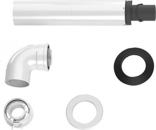 Bosch FC-Set60 Kondenzációs Vízszintes Kivezető Szett PPS/ALU 60/100-as L=1000mm (régi cikkszám: AZB 916/AZB 1108/1)