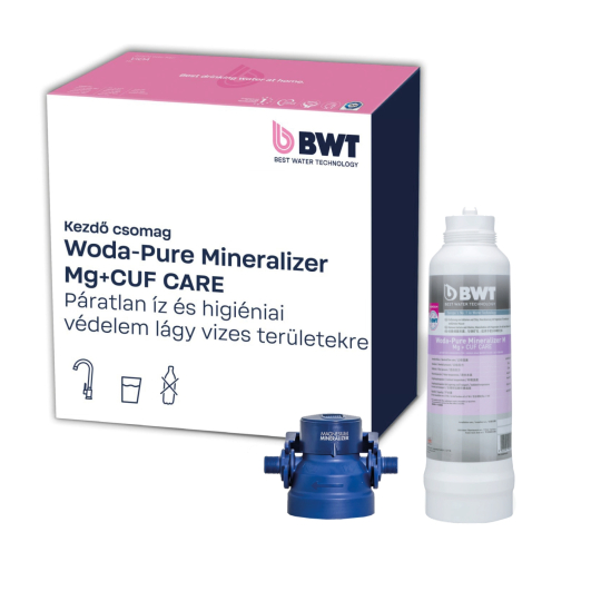 BWT Woda-Pure Mineralizer M Mg+ CUF CARE szűrőpatron és MM vízszűrő fej 3/8