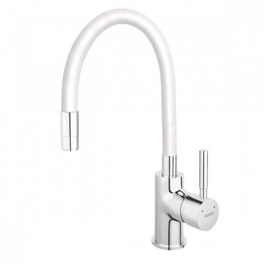 Ferro Zumba BZA4W Álló Mosogató Csaptelep flexibilis kifolyócsővel fehér