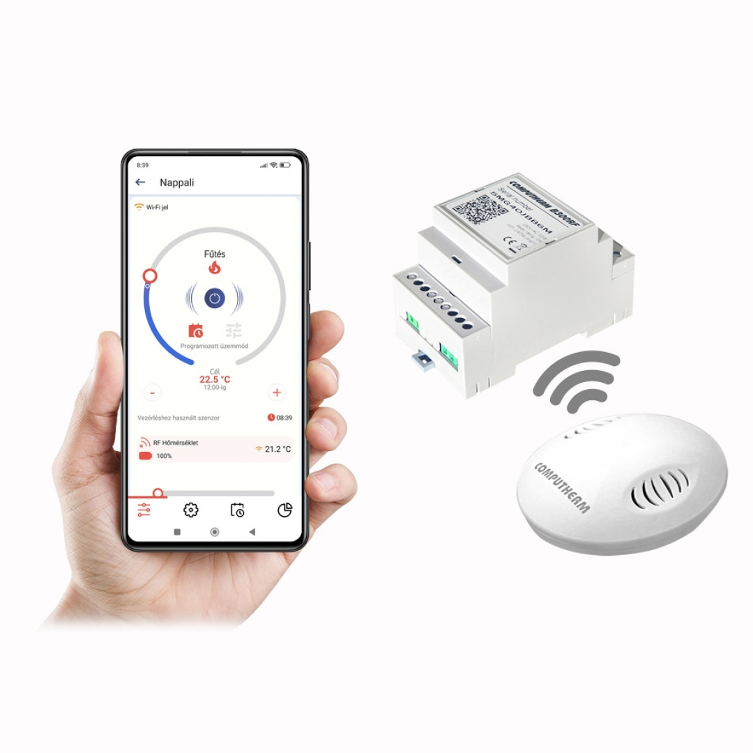 Computherm B300RF Wifi termosztát vezeték nélküli hőérzékelővel