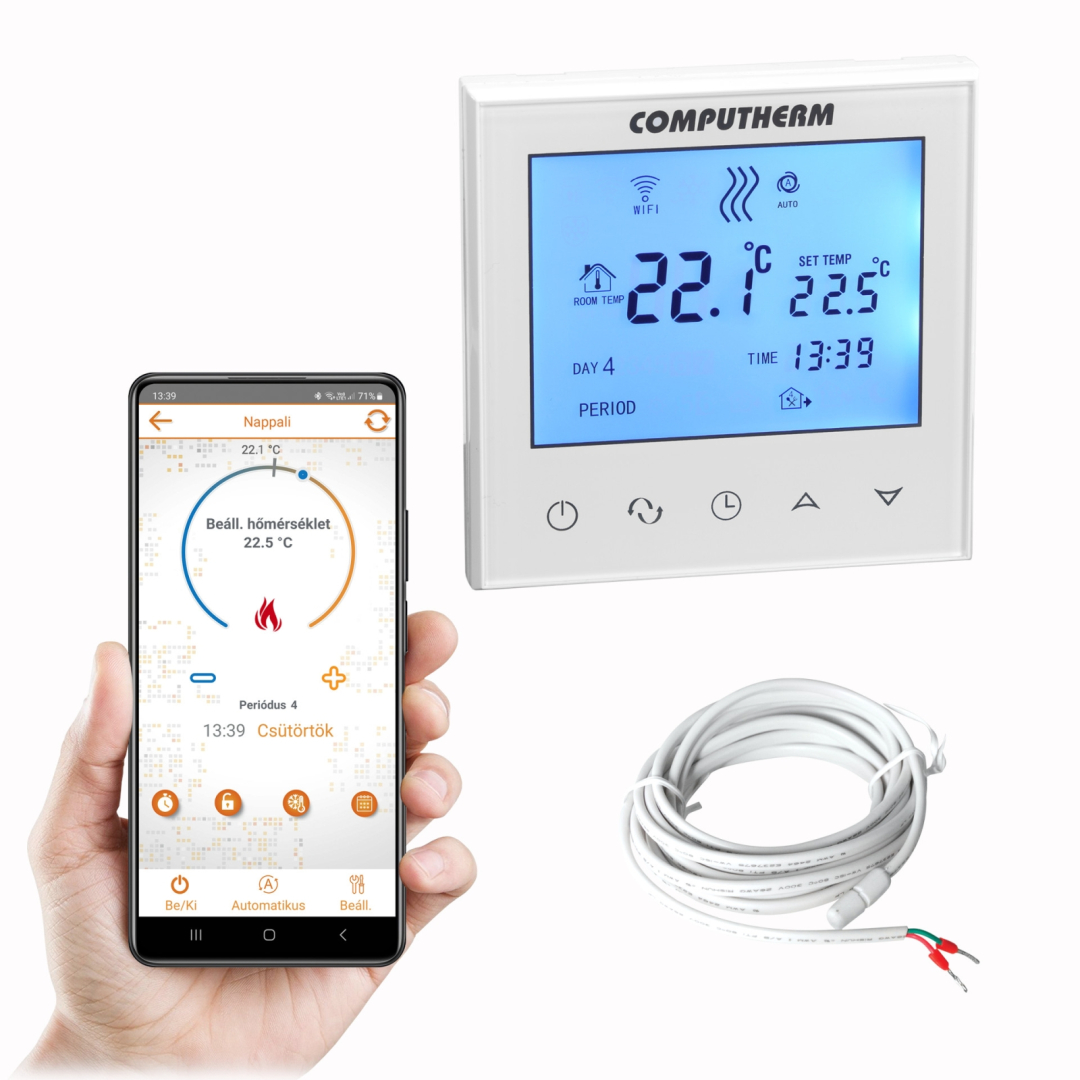 Computherm E280 Wifi programozható szobatermosztát fűtési vagy hűtési rendszerek vezérlésére