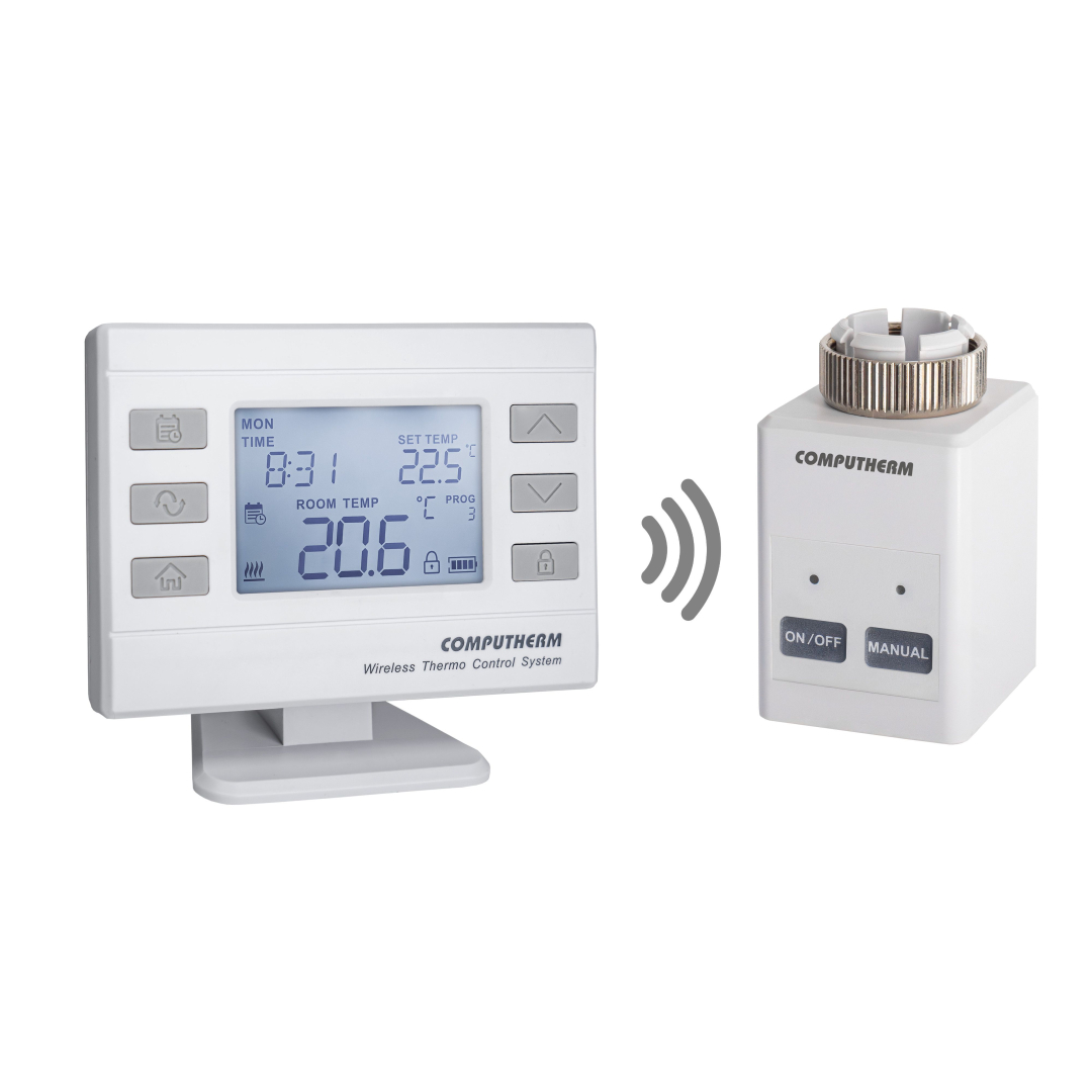 Computherm Q72RF (TRV) Vezeték nélküli digitális szobatermosztát radiátor szelepmozgatóhoz